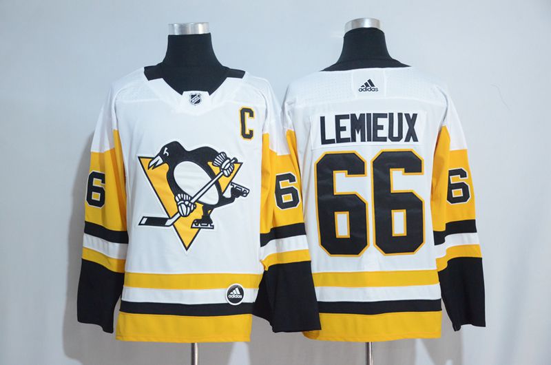 2017 NHL Pittsburgh Penguins #66 Lemieux white Adidas Stitched Jersey